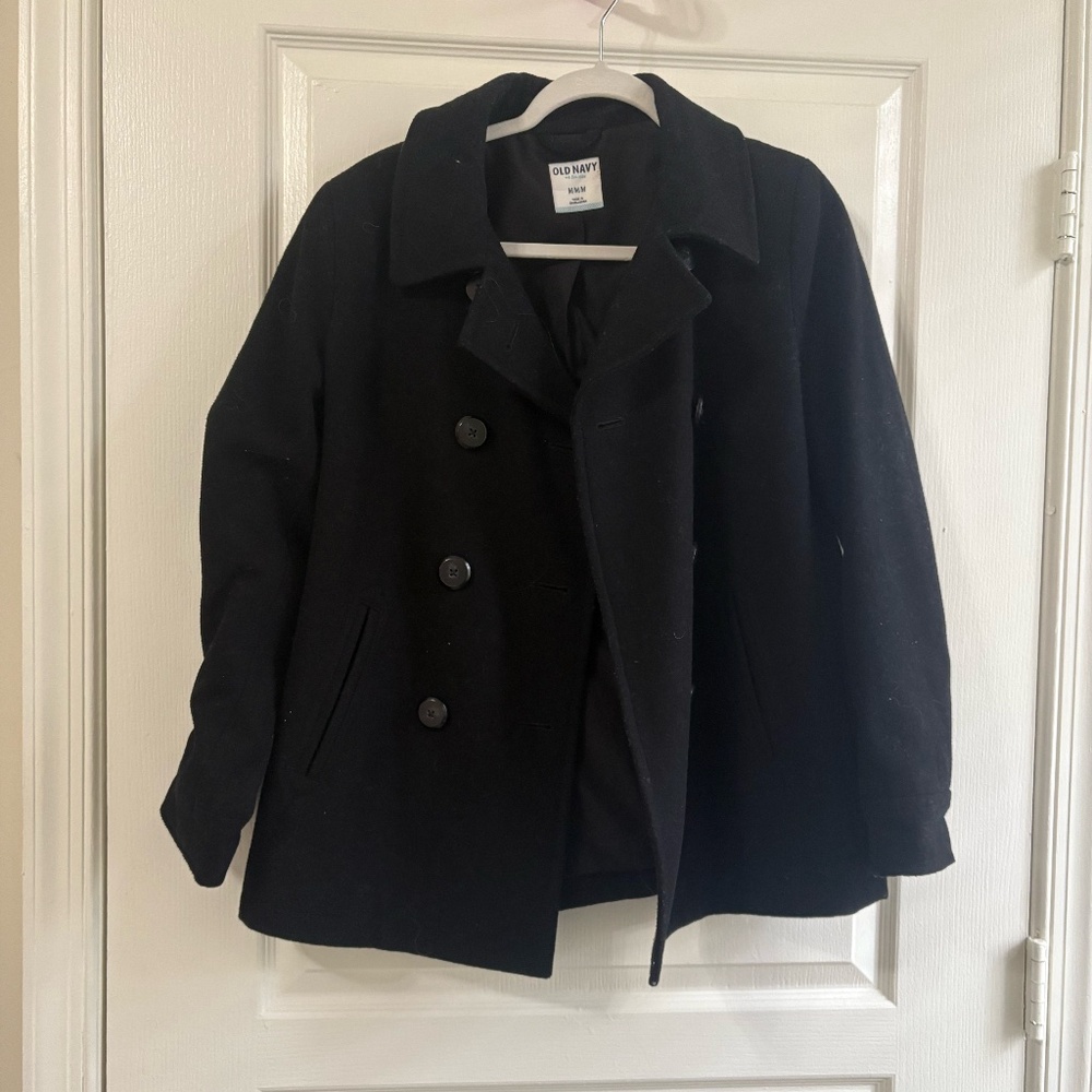 Classic Black Peacoat